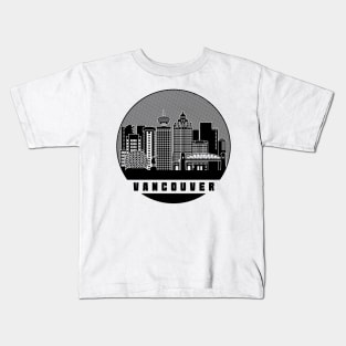 Vancouver Canada Skyline Kids T-Shirt